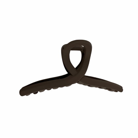Stor hårklemme kaffe brun | MAS SELECTION