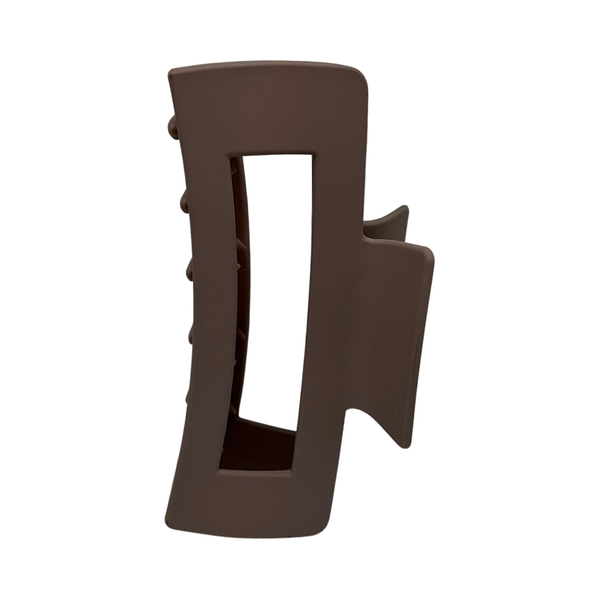 Stor Hårklemme Rektangel Design Brun| MAS SELECTION