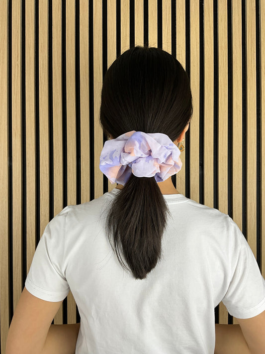 Satin Stor Scrunchie Mix af Farver Lilla| MAS SELECTION
