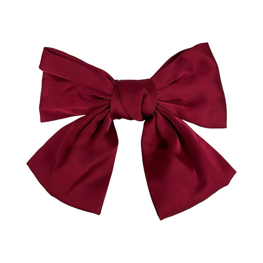 Satin Sløjfe Hårspænde Rød | MAS SELECTION