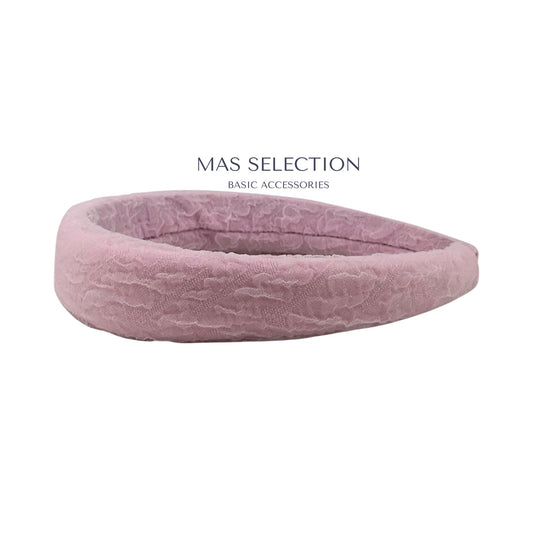 Blonde Plisseret Hårbøjle Lyserød| MAS SELECTION