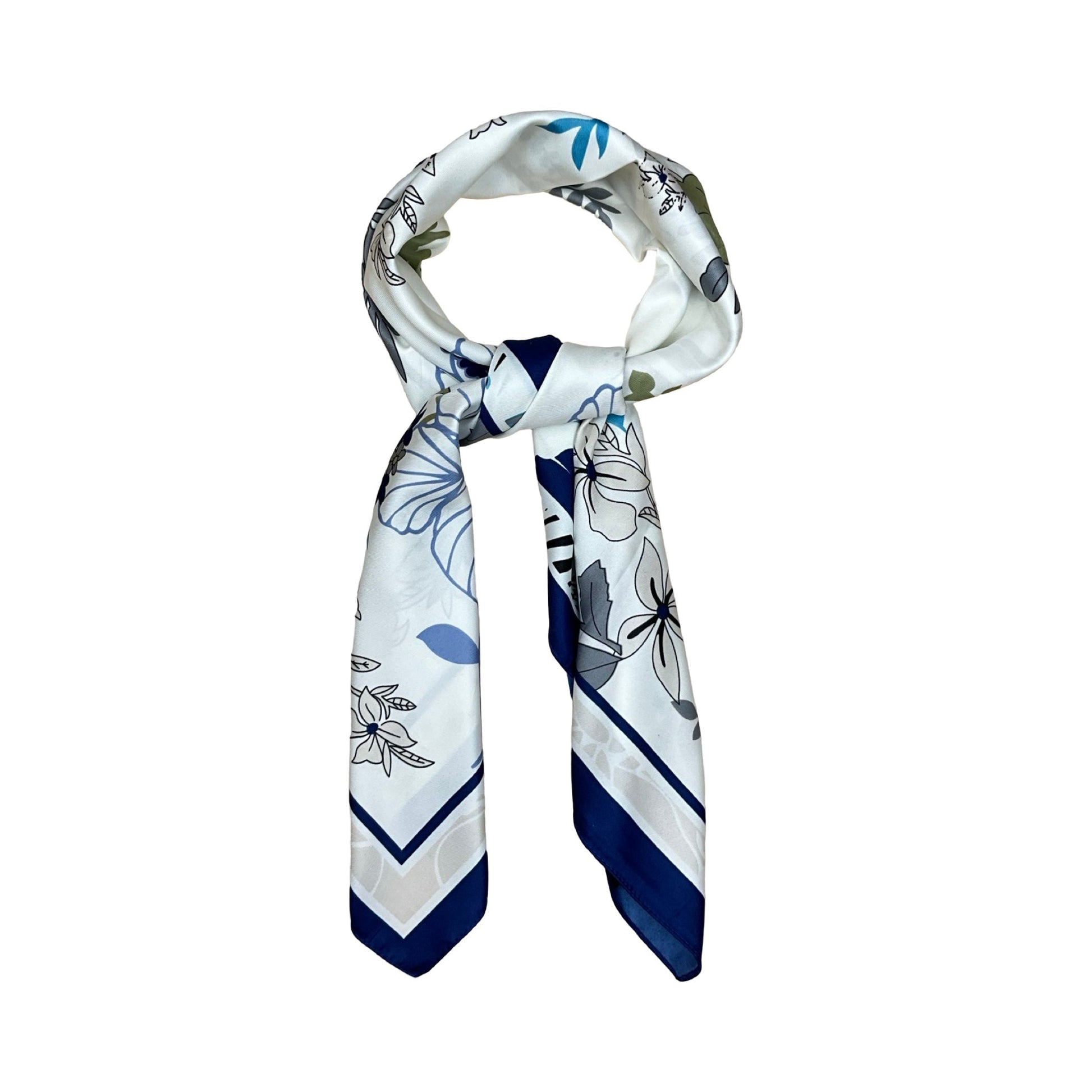 Antonella Satin Tørklæde Mørkeblå| MAS SELECTION