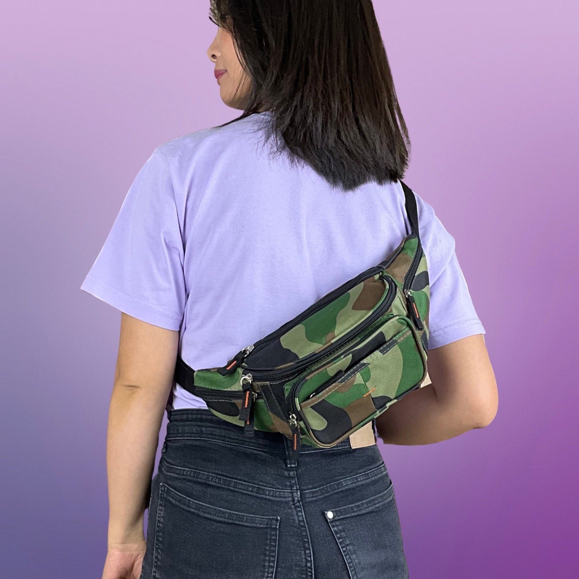 Camouflage Bæltetaske Stor| MAS SELECTION