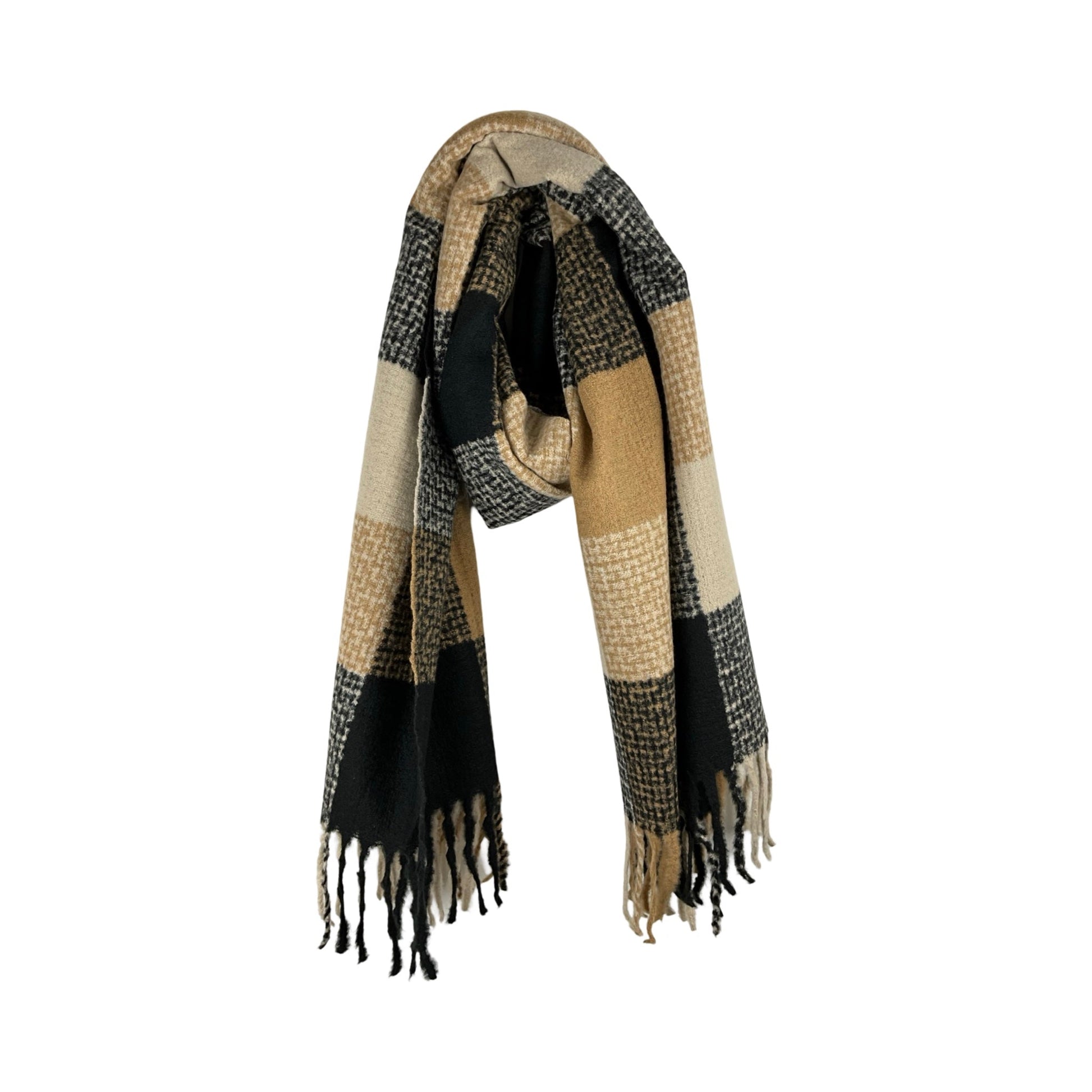 Check Tørklæde Sort| MAS SELECTION