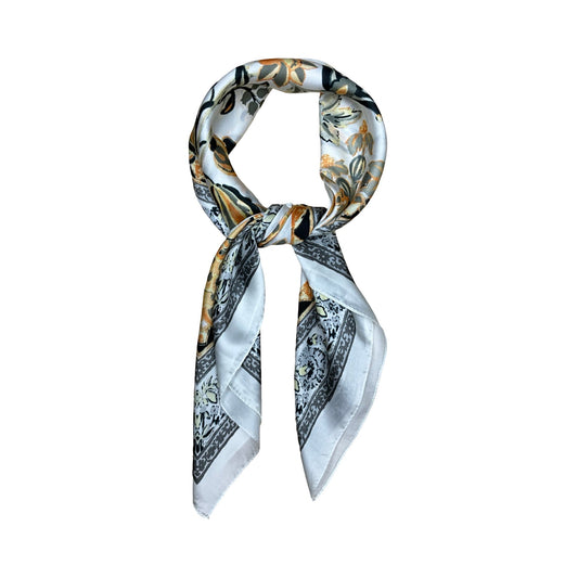 Katrine Satin Tørklæde Hvid| MAS SELECTION