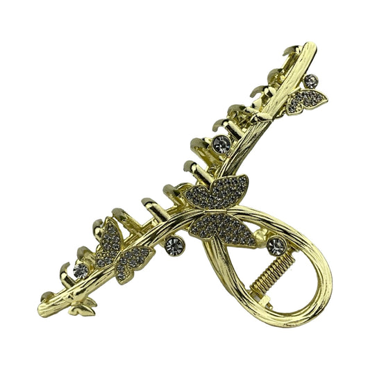 Guld Metal Hårklemme med Sommerfugle| MAS SELECTION