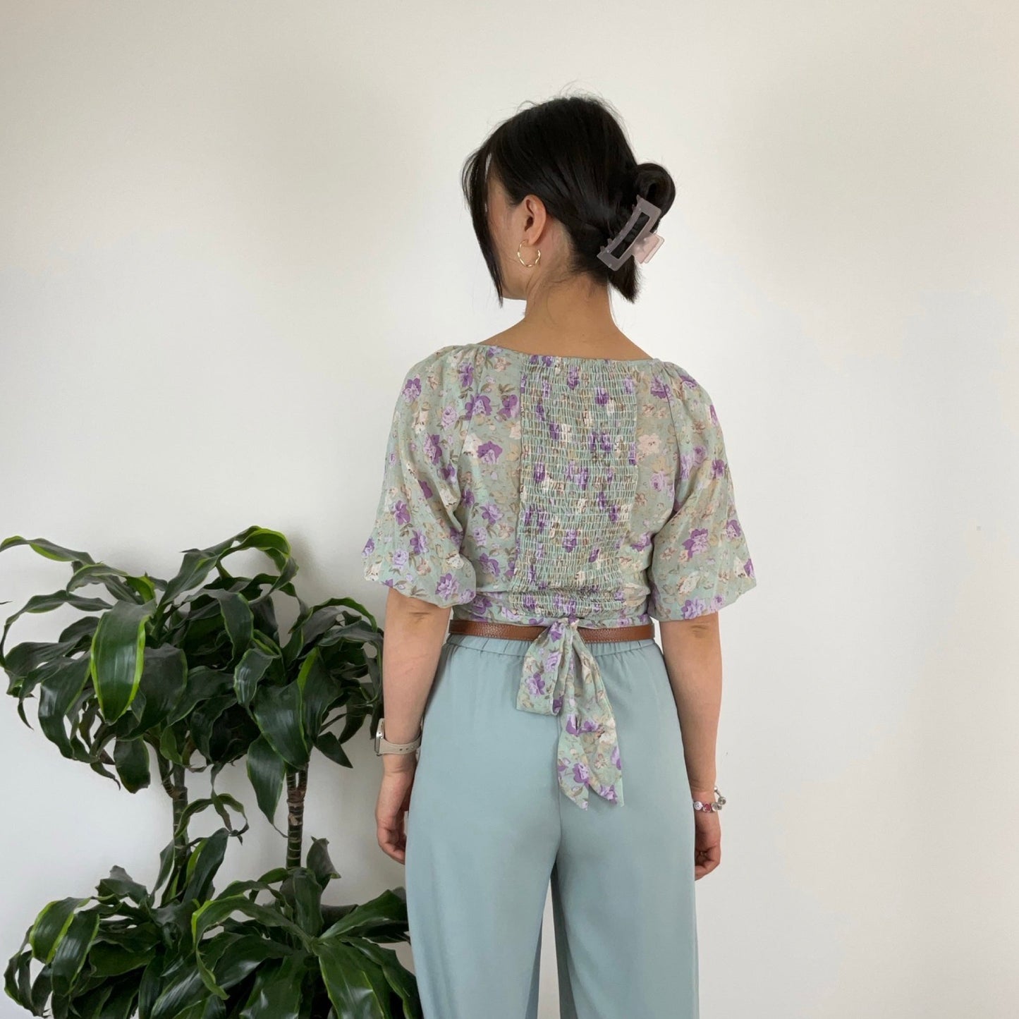 Medium Hårklemme Rektangel Design Himmelblå | MAS SELECTION