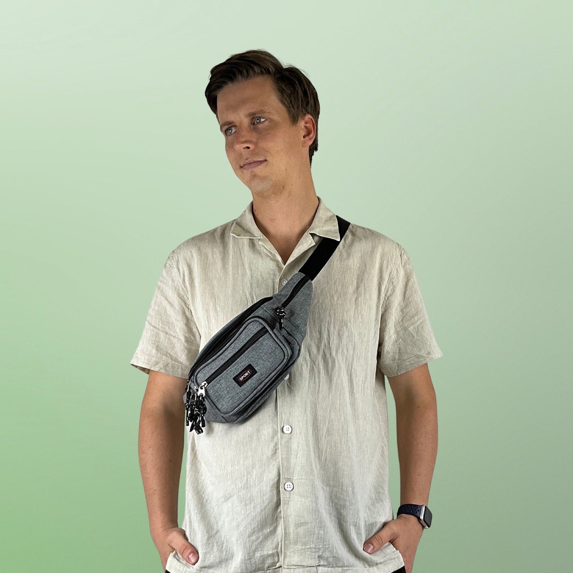 Casual Bæltetaske Grå| MAS SELECTION