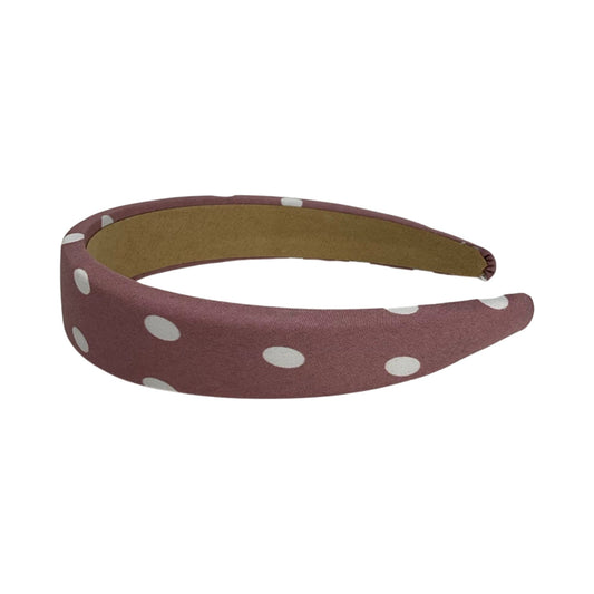 Hårbøjle lyserød med hvid prik print| MAS SELECTION