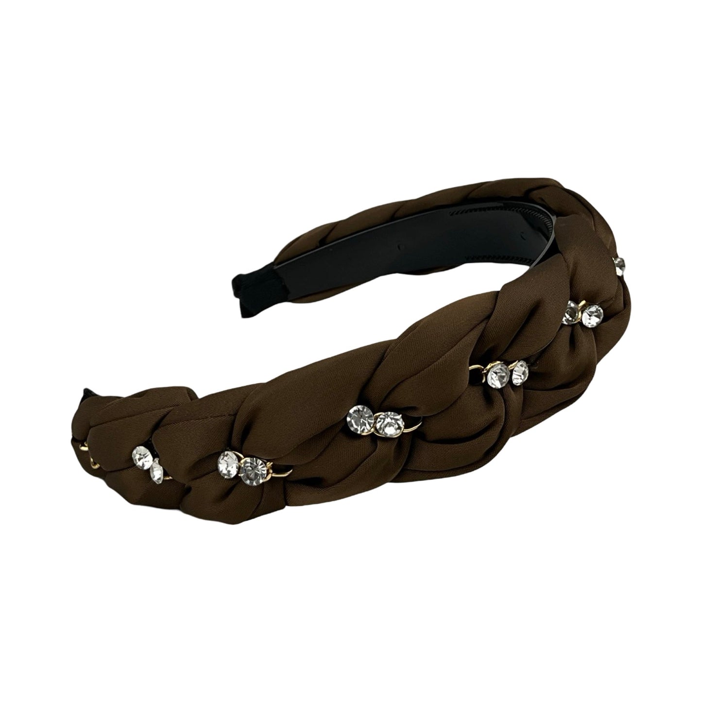 Hårbøjle med Diamant Mørkebrun| MAS SELECTION