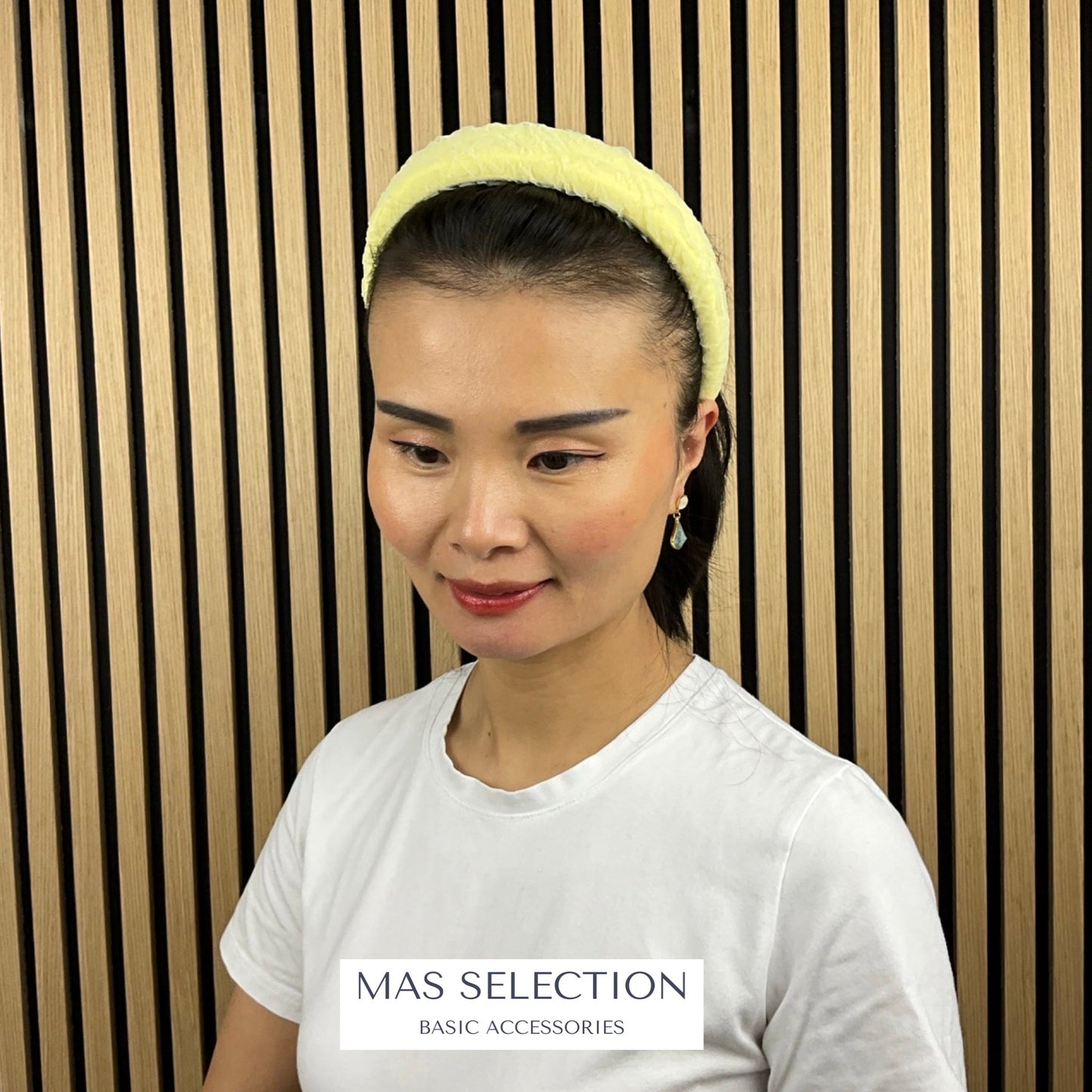 Blonde Plisseret Hårbøjle Gul | MAS SELECTION