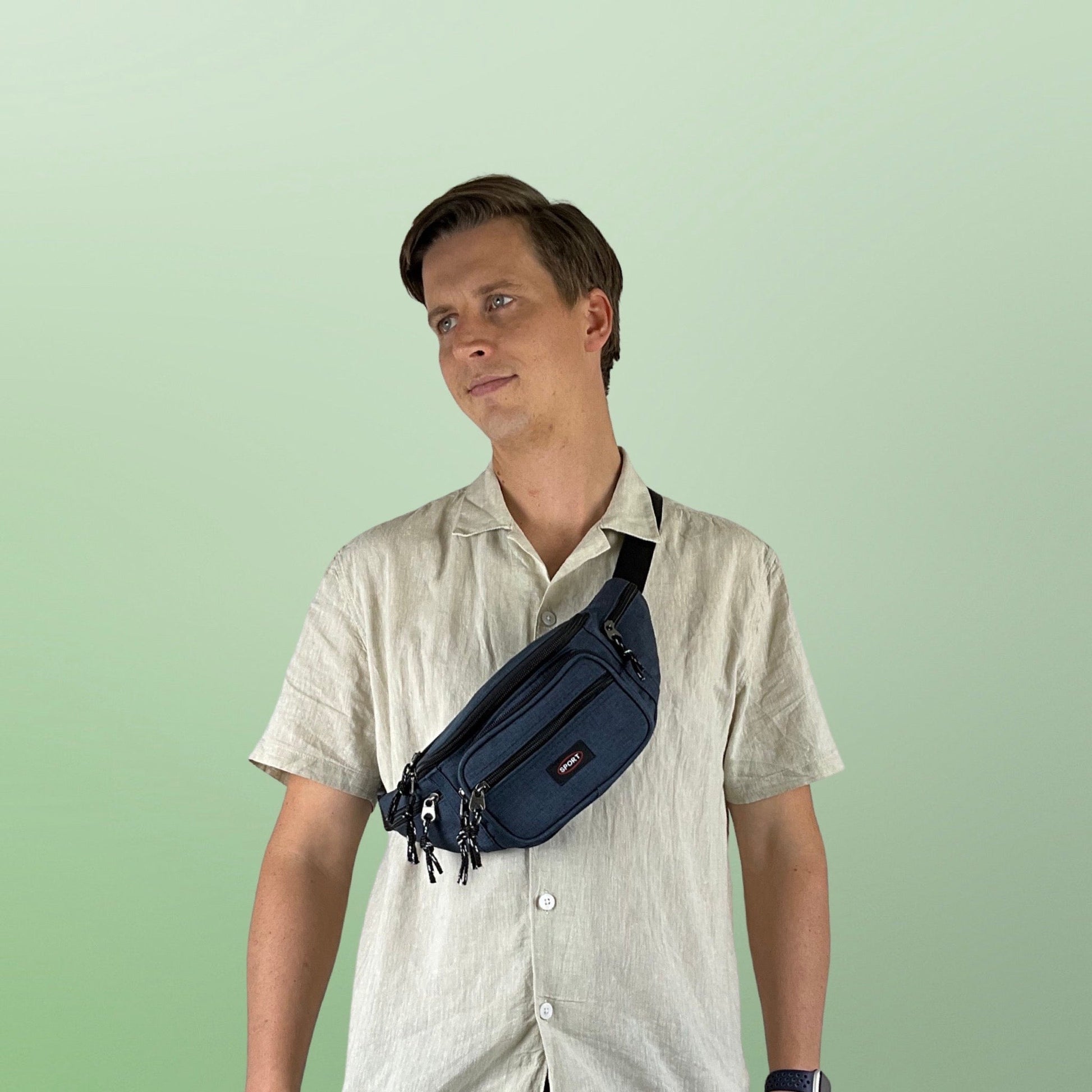 Casual Bæltetaske Blå| MAS SELECTION