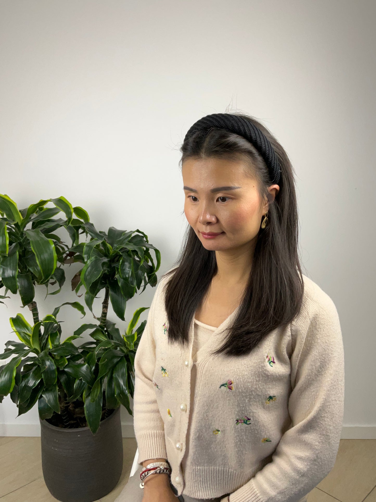 Strikket Hårbøjle Sort| MAS SELECTION