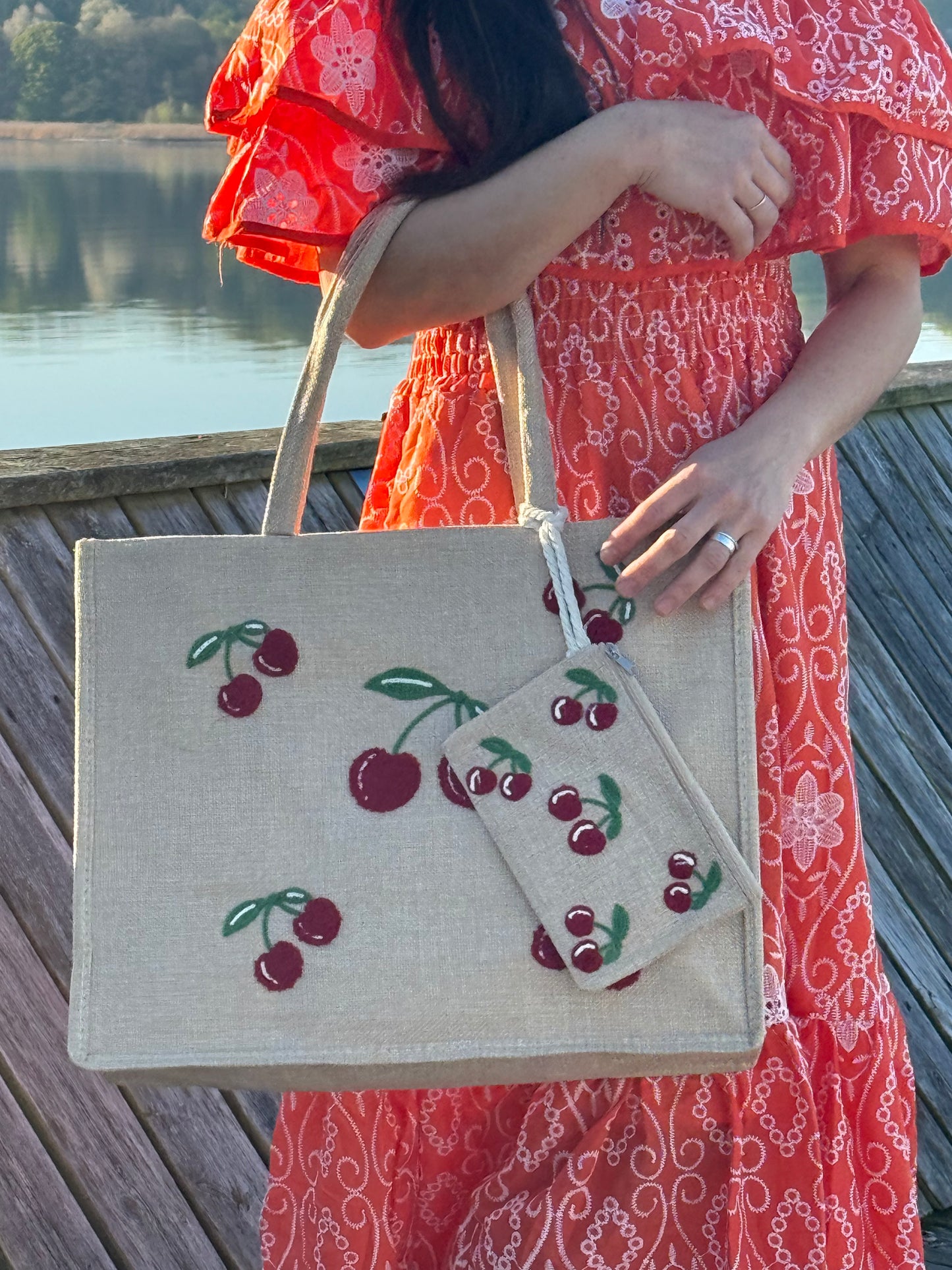 Kirsebær Shopper i Sand