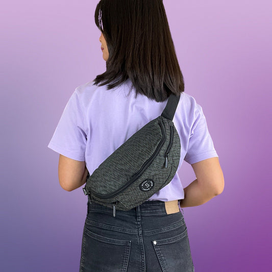 Bæltetaske S sort med hvid refleks| MAS SELECTION