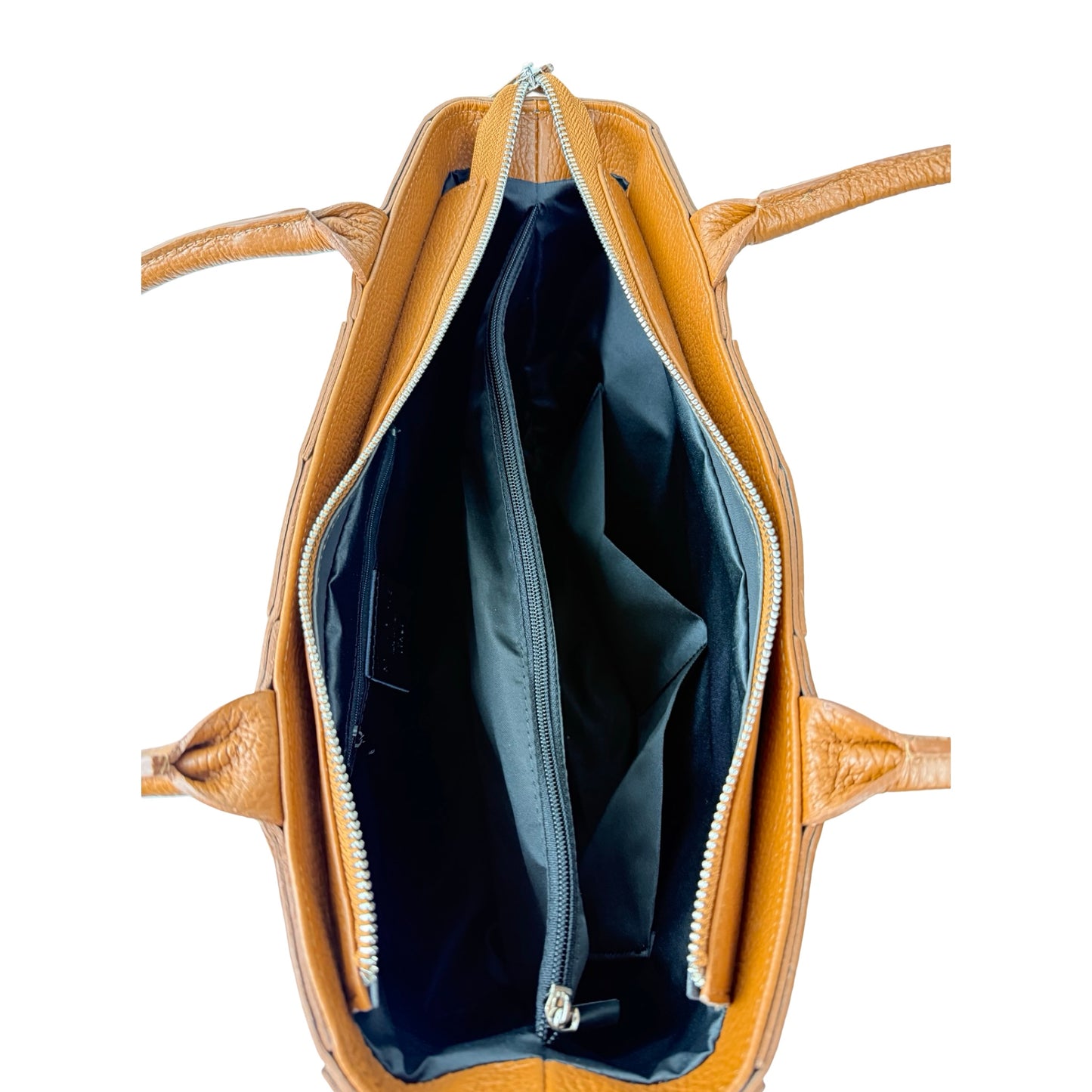 Flettet Skuldertaske i Ægte Læder Brun | MAS SELECTION