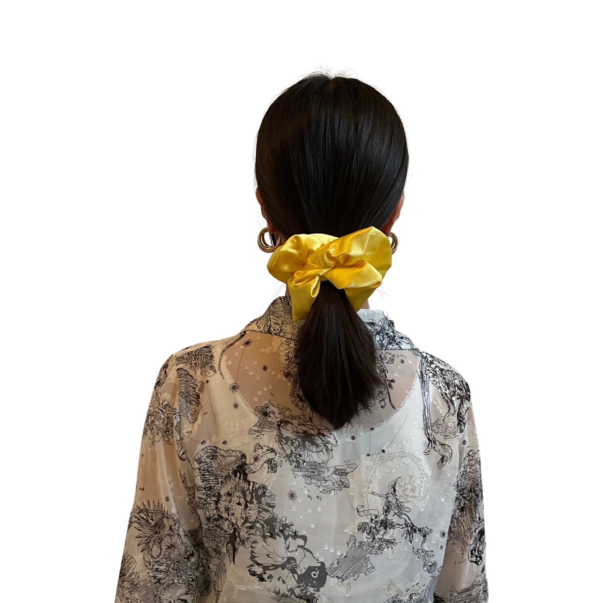 Stor Scrunchie Gul| MAS SELECTION