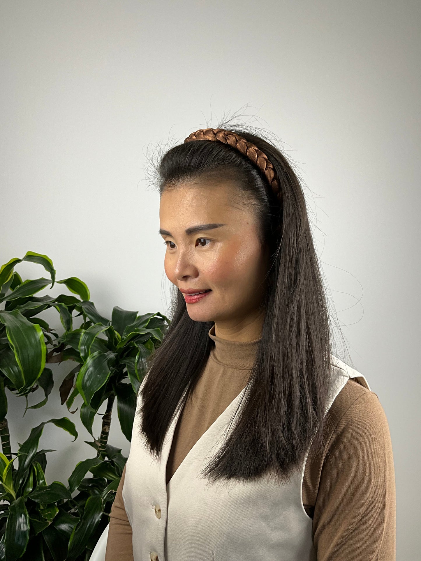 Flettet Hårbøjle Brun| MAS SELECTION