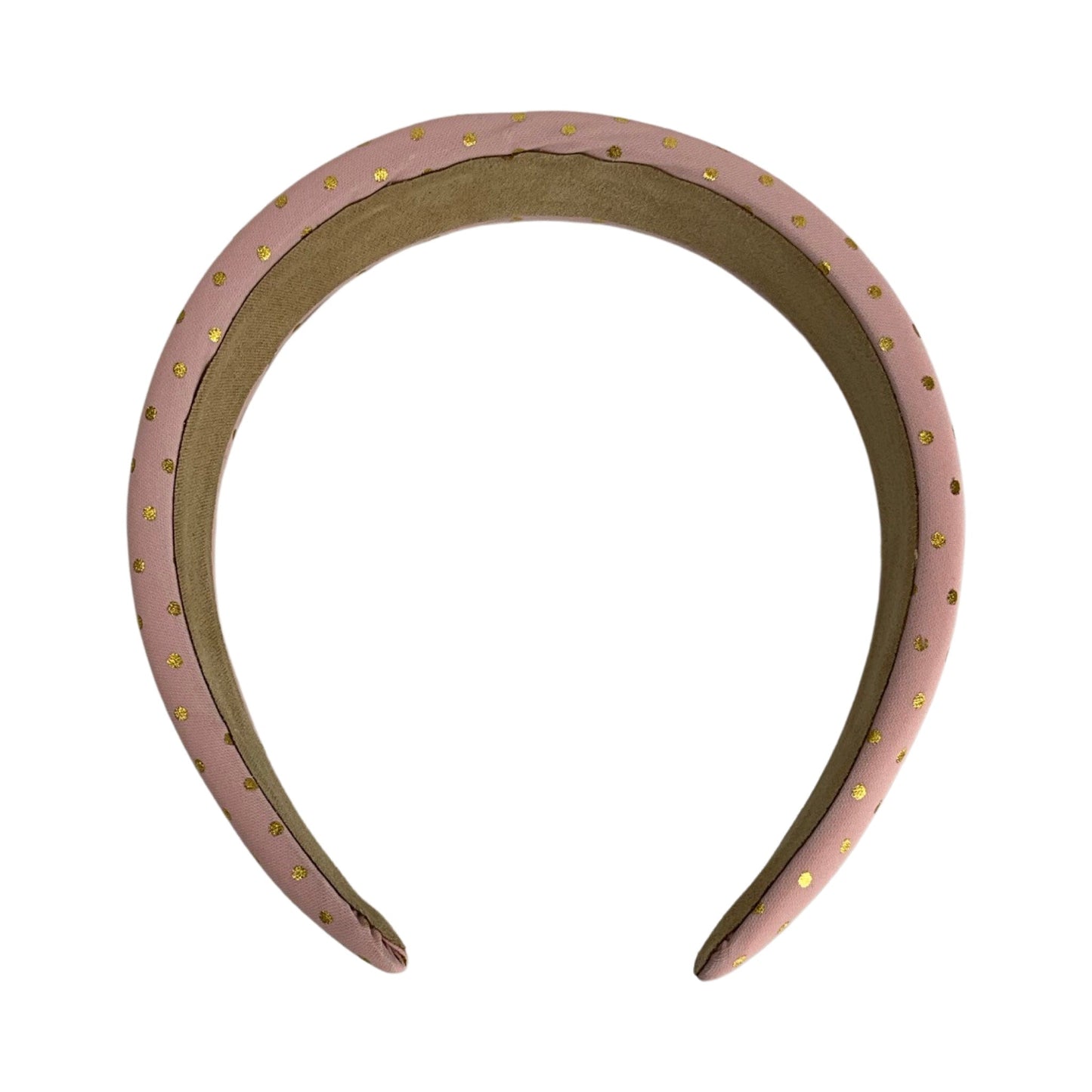 Hårbøjle lyserød med guld prik print| MAS SELECTION