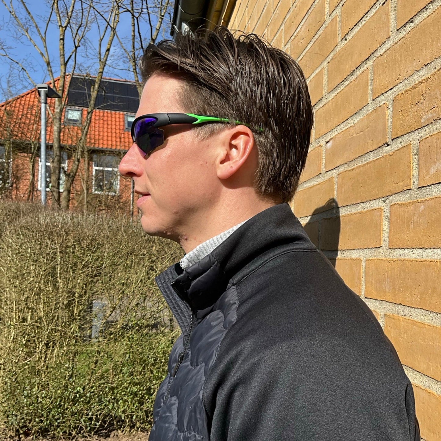 Sport Solbriller Blå Med Hvid Brillestang| MAS SELECTION