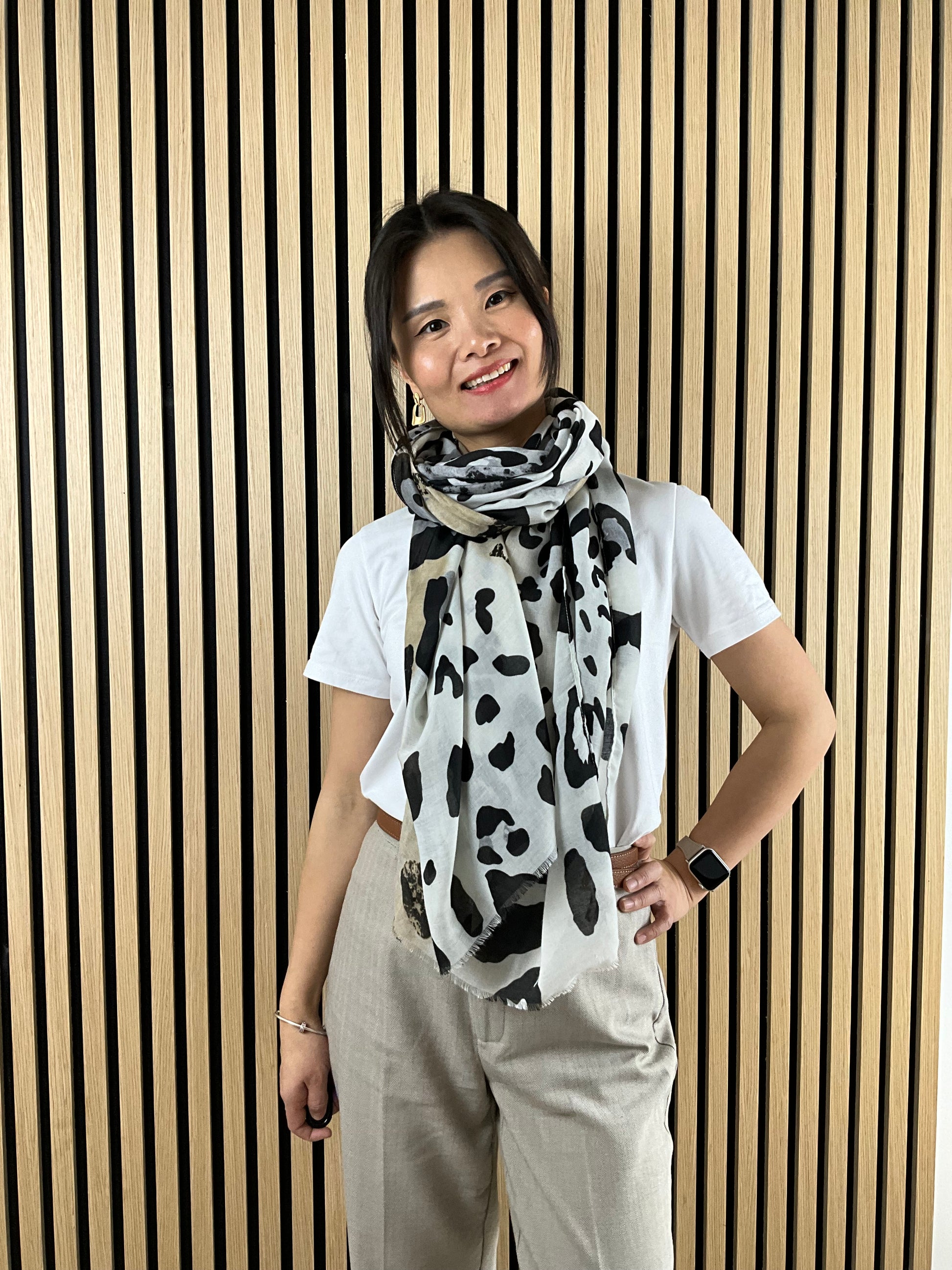 Tørklæde i Leopardmønster