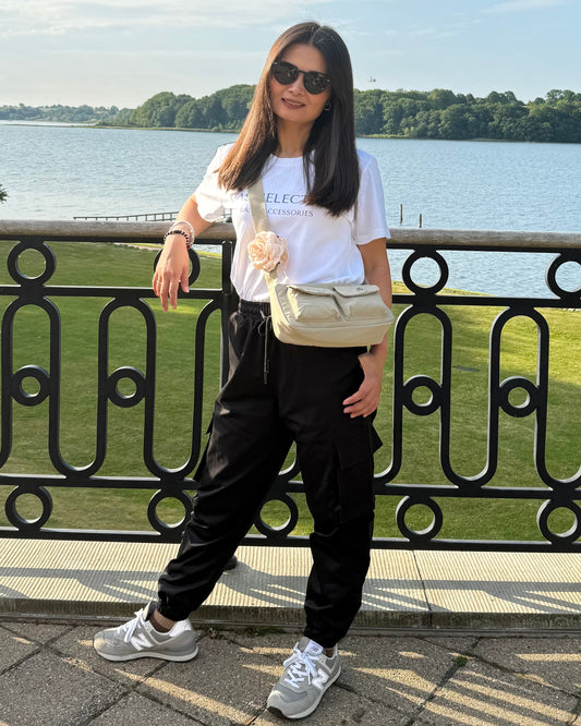 Helena Skuldertaske i Beige| MAS SELECTION