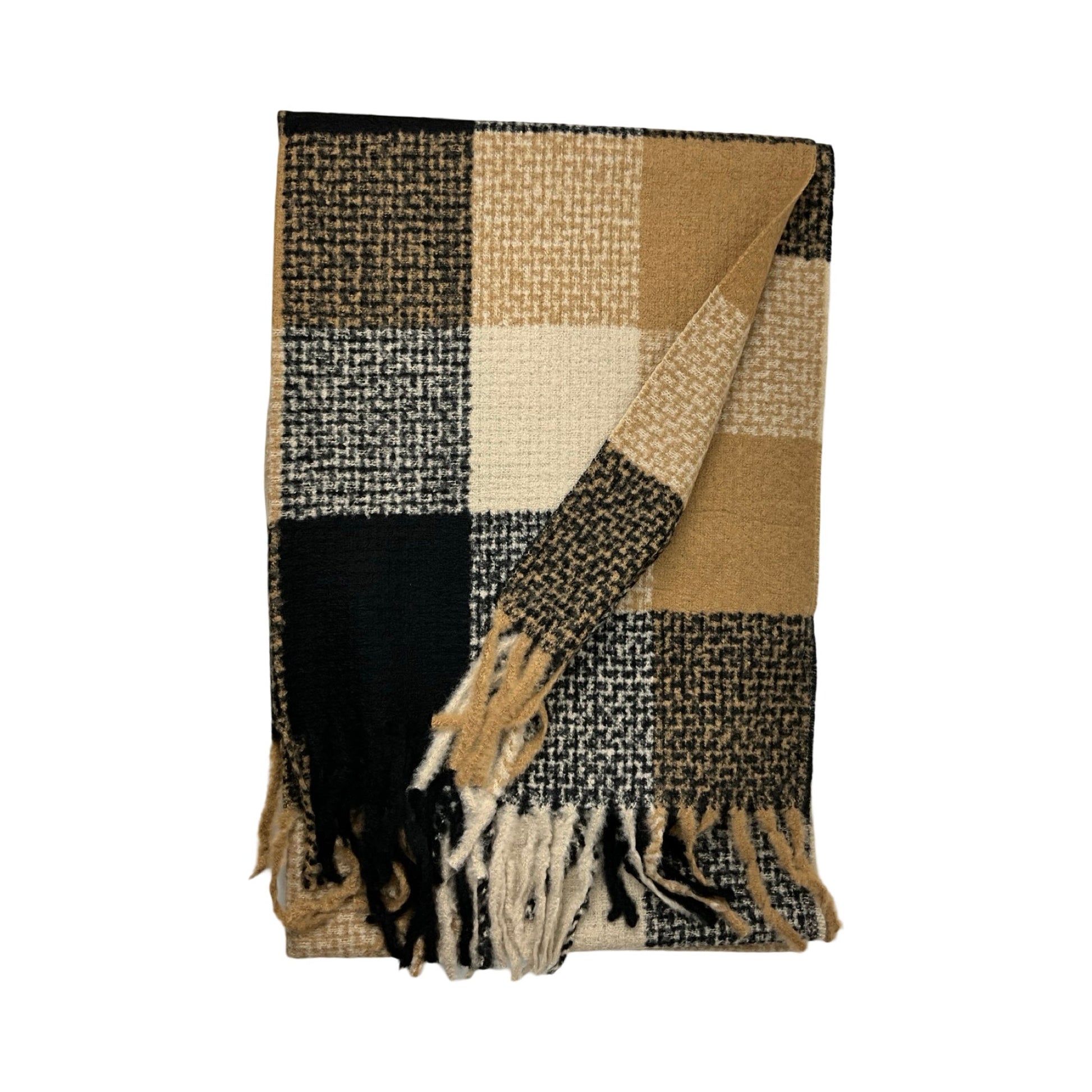 Check Tørklæde Sort| MAS SELECTION