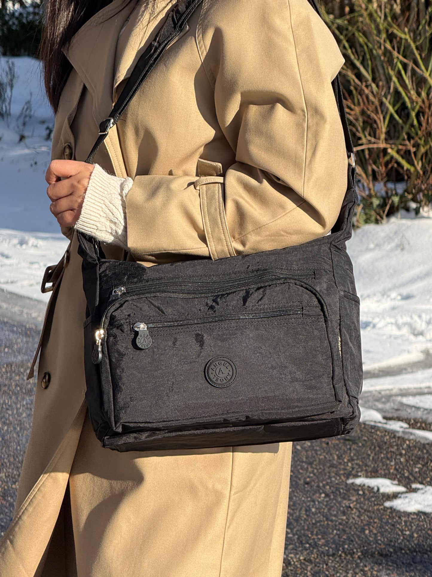 MS Klassisk Skuldertaske i Khaki | MAS SELECTION