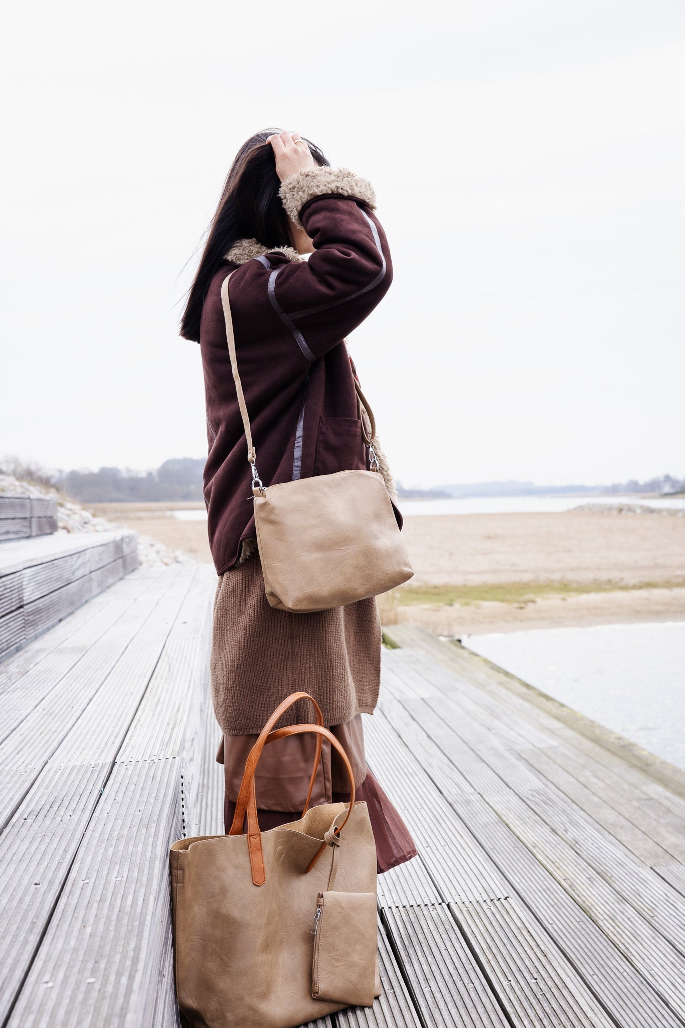 Veronica 3 i 1 Shopper Khaki| MAS SELECTION