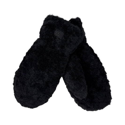 Fluffy og varme sorte luffer fra MAS SELECTION – bløde vinterluffer med hyggeligt design