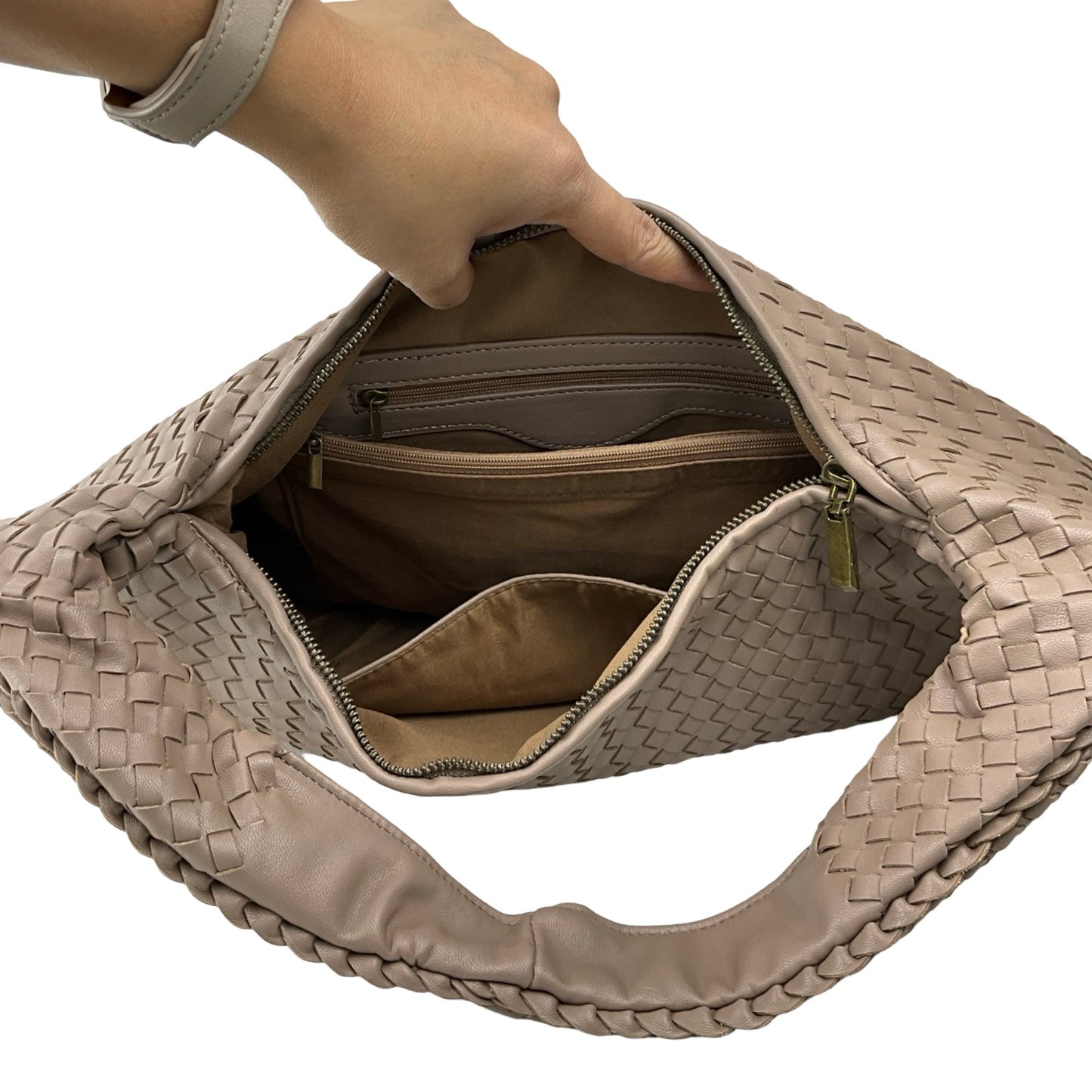 Anna Skuldertaske Beige
