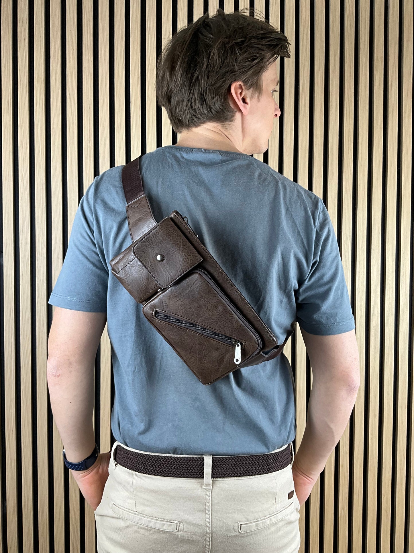 Multifunktionel Bæltetaske Mørkebrun| MAS SELECTION