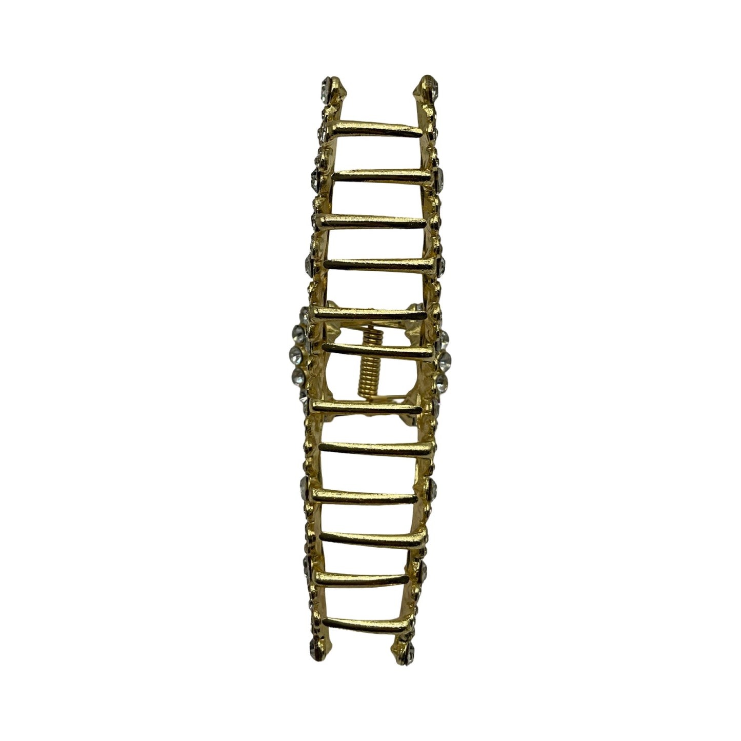 Guld Metal Hårklemme med Glitrende Blomster| MAS SELECTION