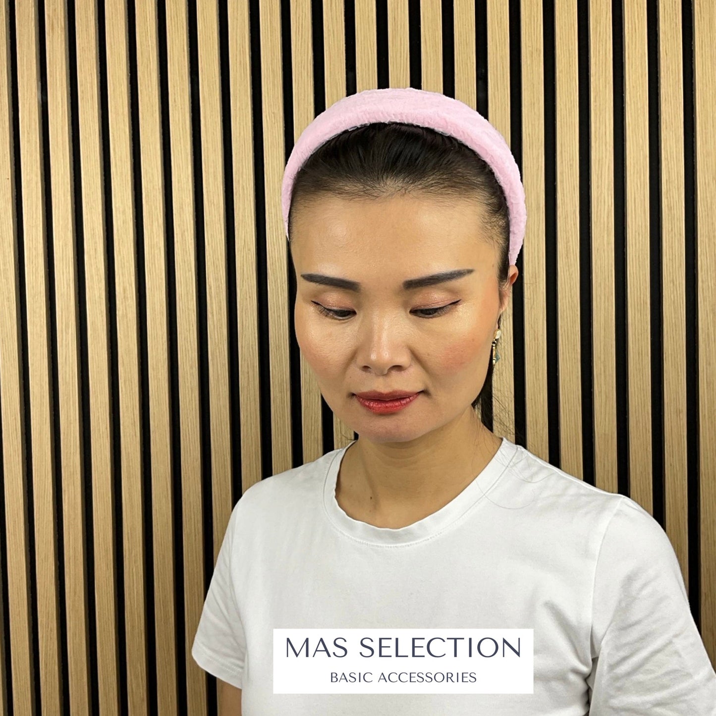 Blonde Plisseret Hårbøjle Lyserød | MAS SELECTION