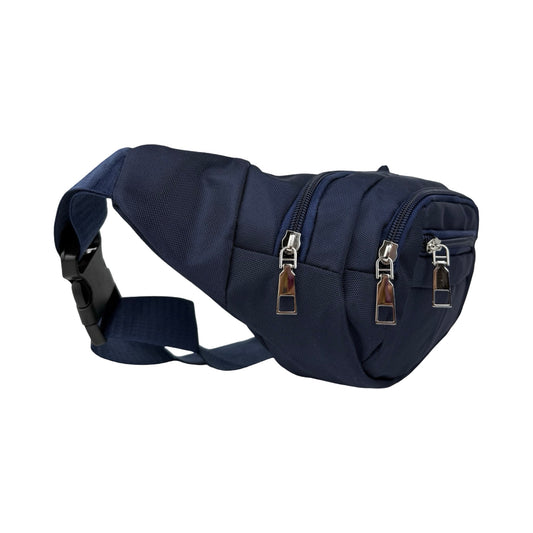 Sidebillede af MS bæltetaske i mørkeblå.