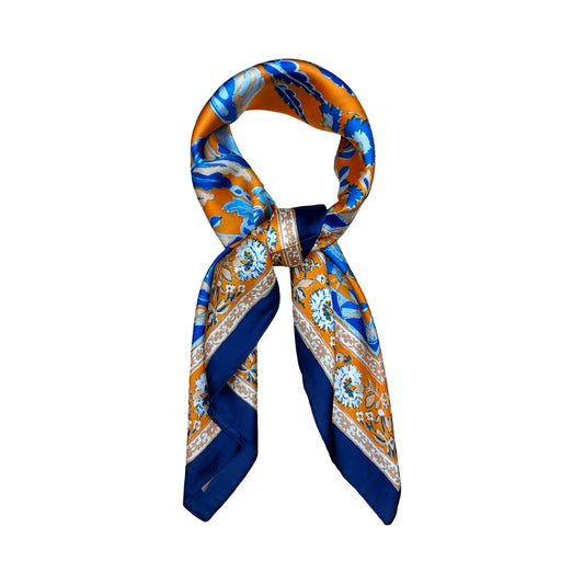 Katrine Satin Tørklæde Orange| MAS SELECTION