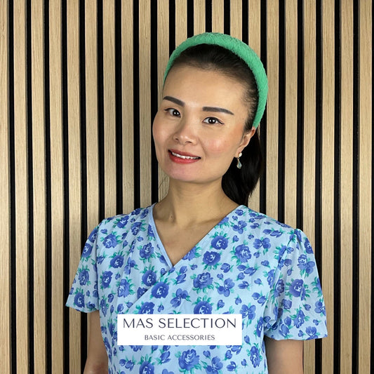 Blonde Plisseret Hårbøjle Grøn| MAS SELECTION