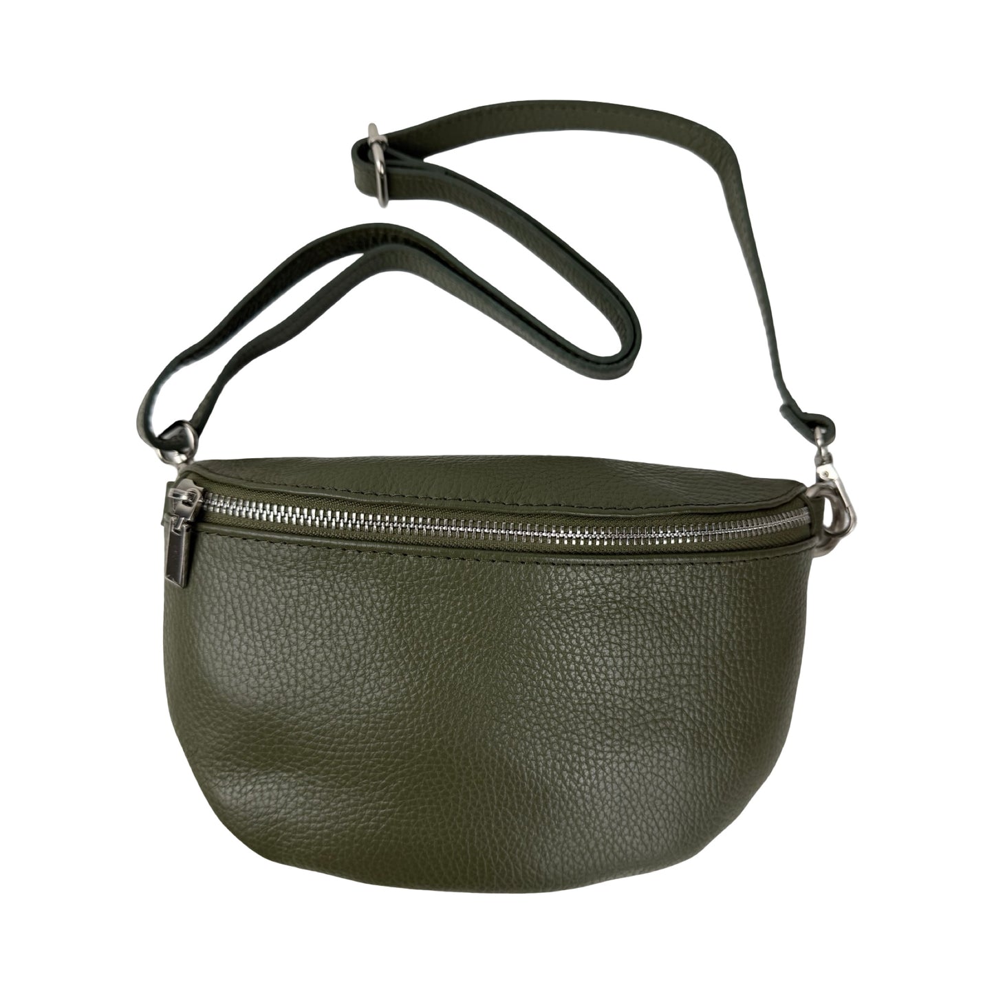 Bumbag i Italiensk Læder Olivengrøn | MAS SELECTION