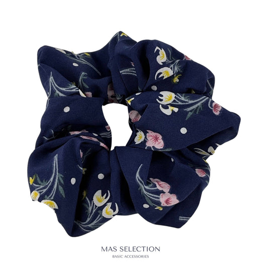 Blomsterscrunchie Mørkeblå| MAS SELECTION