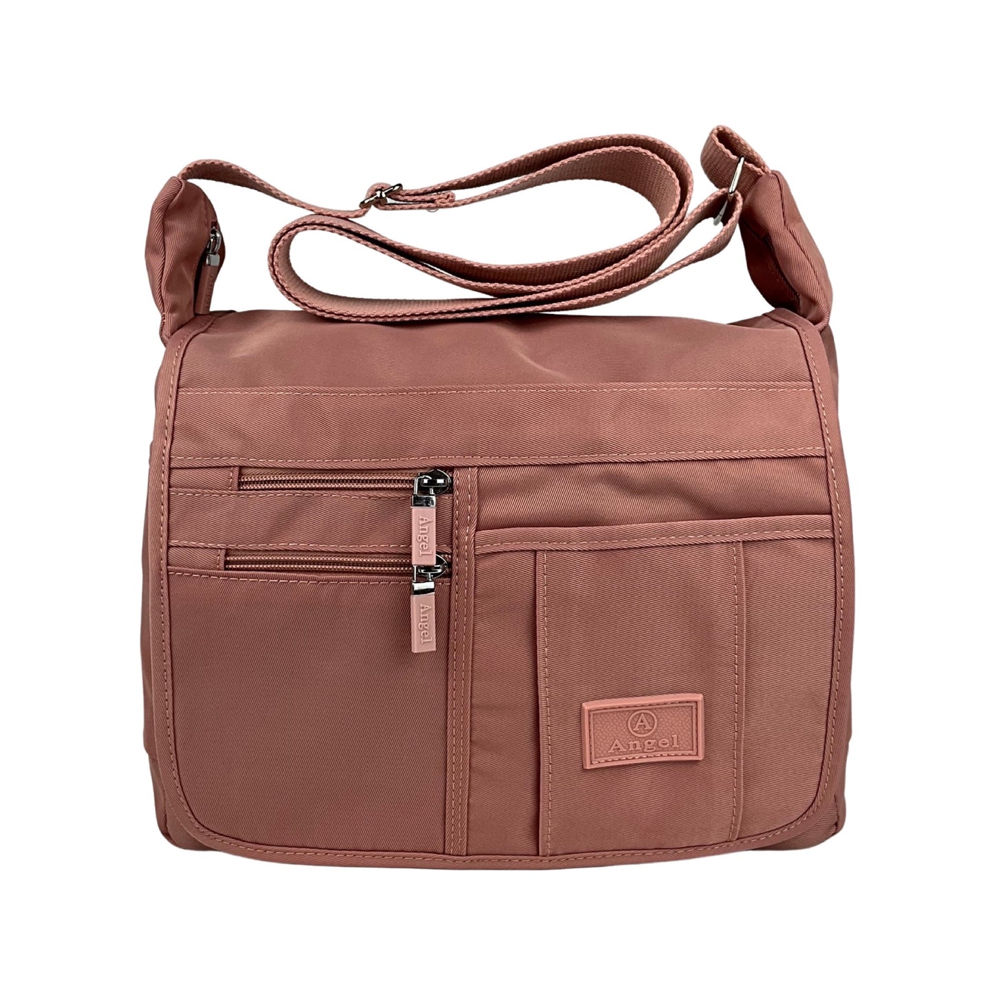 Forsidebillede af MS funktionel skuldertaske / crossbody i lyserød – praktisk og stilren dametaske