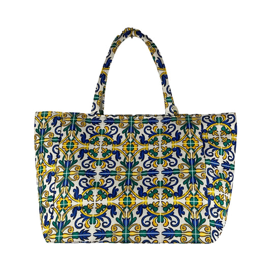 Mellemstor Shopper Gul og Blå| MAS SELECTION