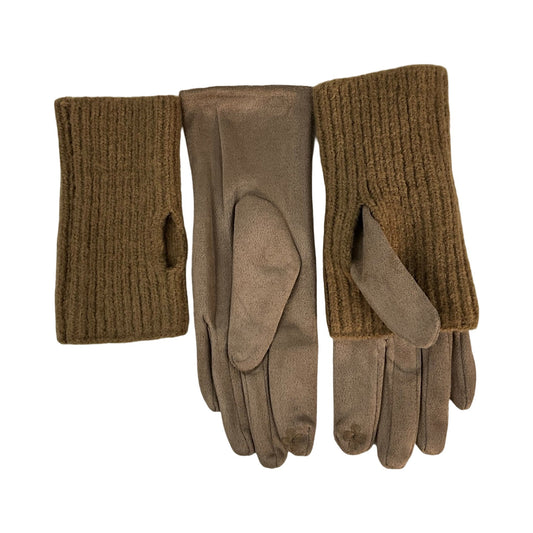 3 i 1 Handsker Ensfarvet Brun| MAS SELECTION