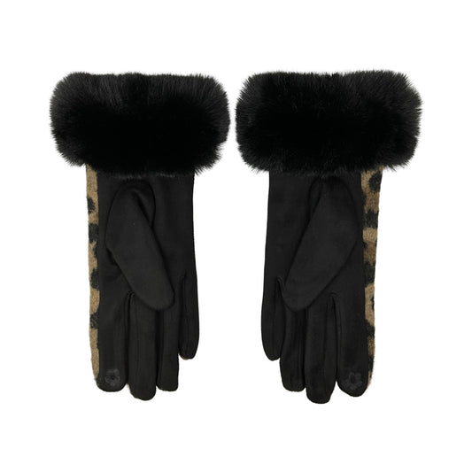 Leopard Handsker Sort | MAS SELECTION