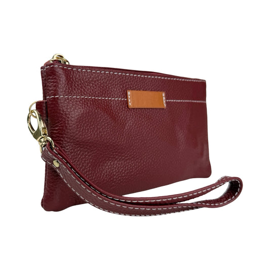 Ægte Læder Clutch i Bordeaux