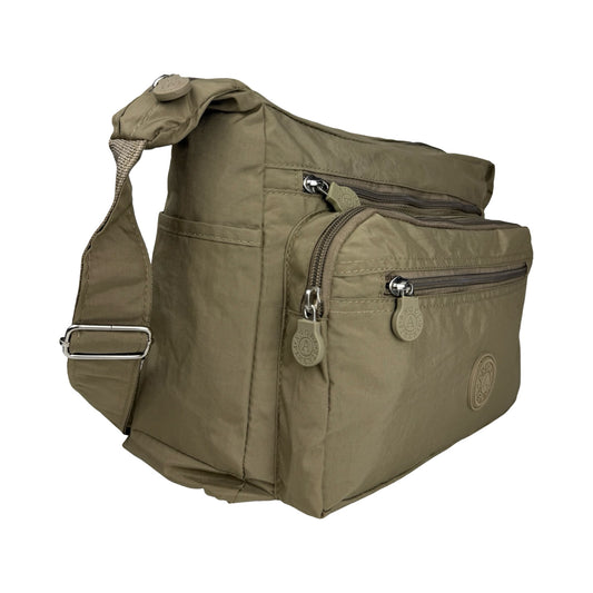 MS Klassisk Skuldertaske i Khaki | MAS SELECTION