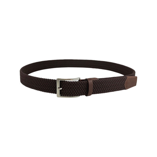 Flettet elastik bælte mørkebrun| MAS SELECTION
