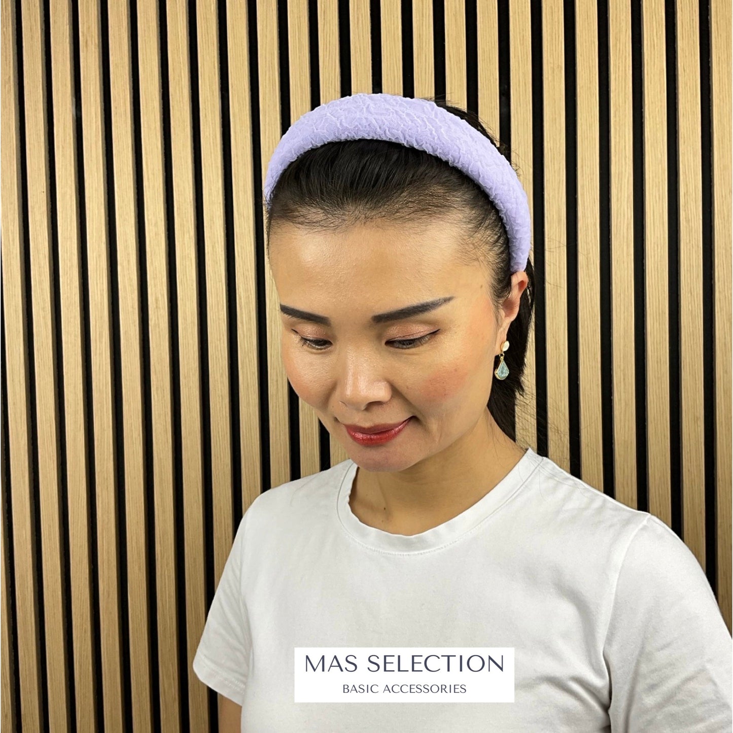 Blonde Plisseret Hårbøjle Lilla | MAS SELECTION