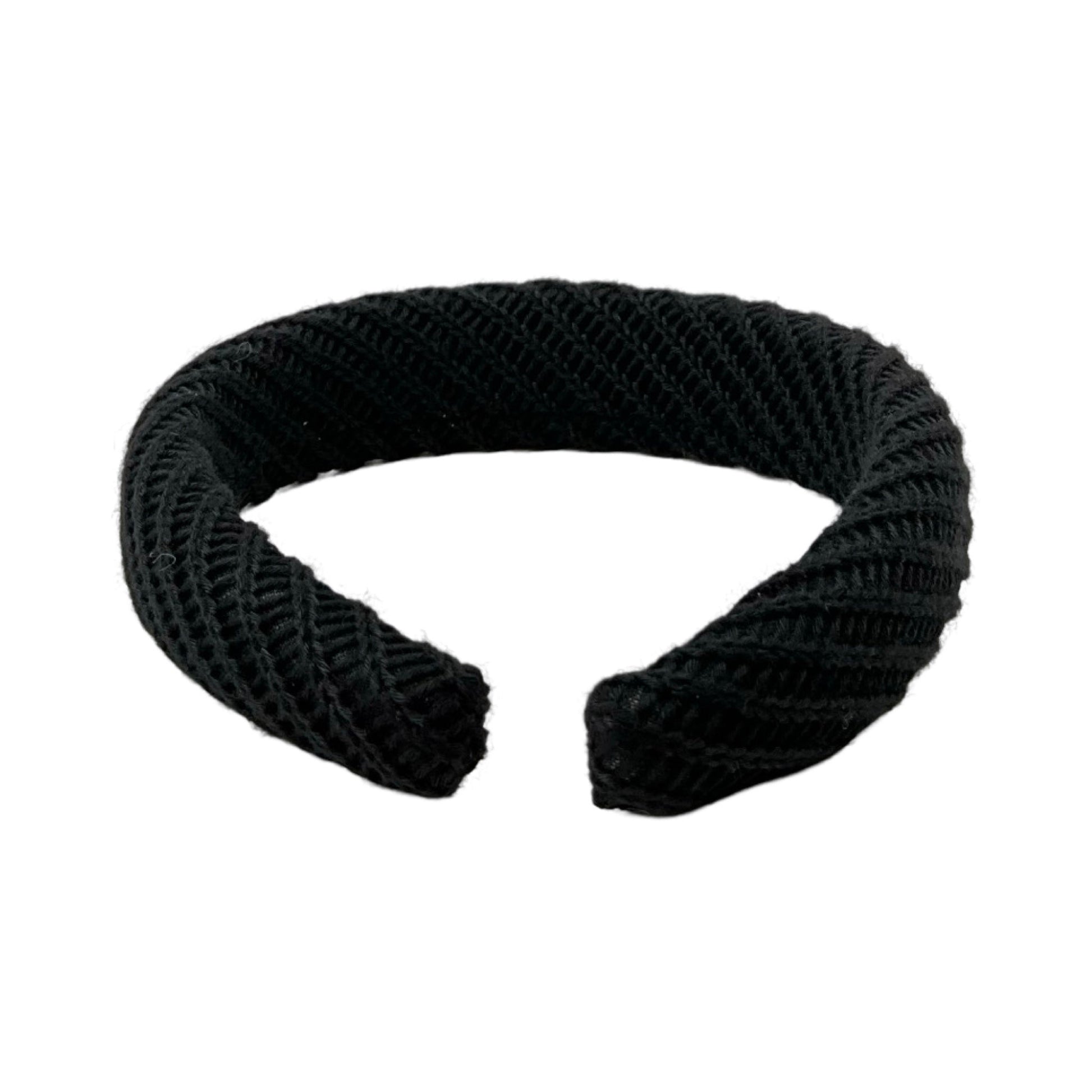 Strikket Hårbøjle Sort| MAS SELECTION