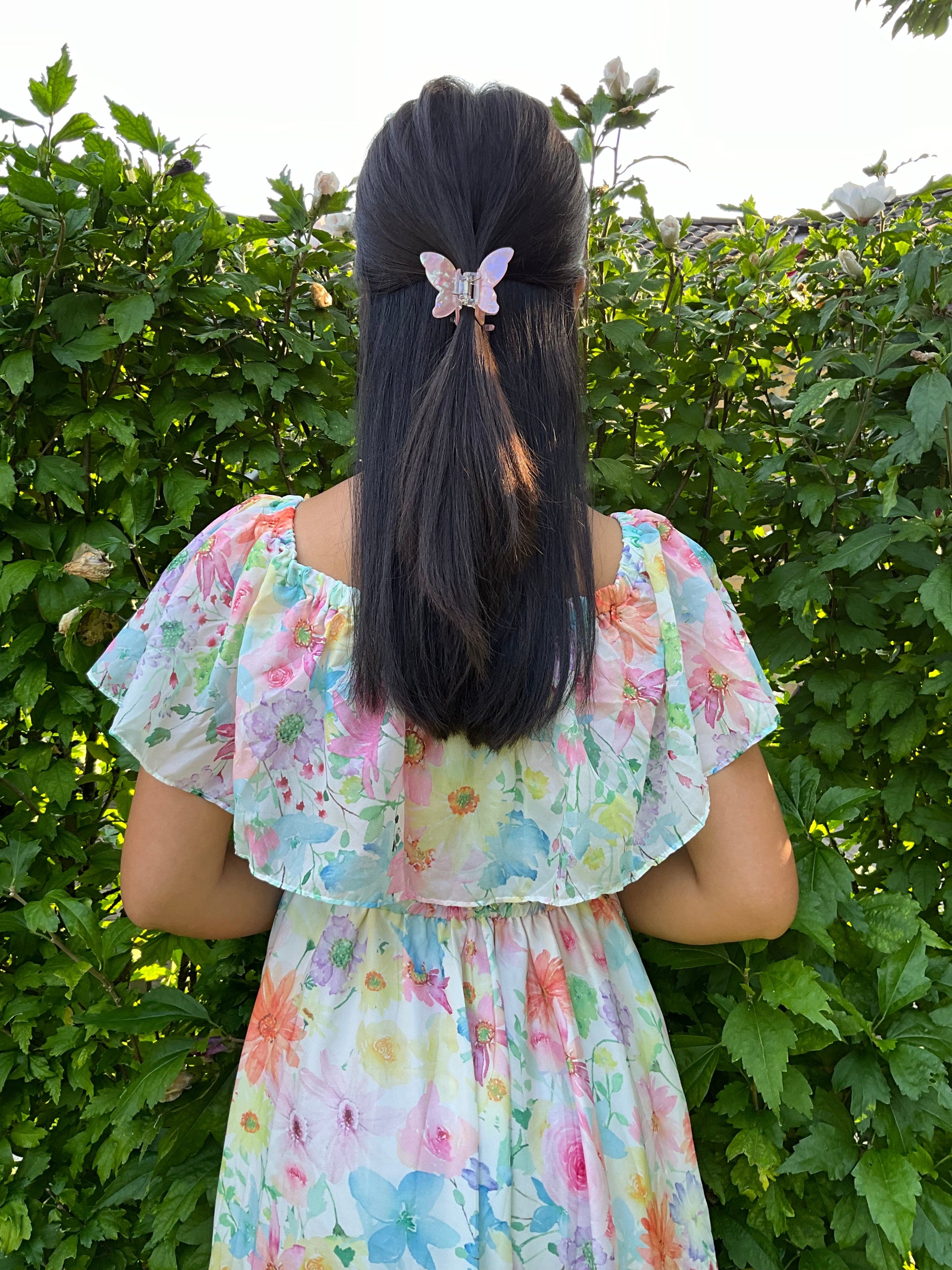 Sommerfugle hårklemme stor creme| MAS SELECTION