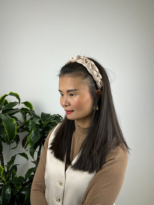 Hårbøjle med Diamant Beige| MAS SELECTION